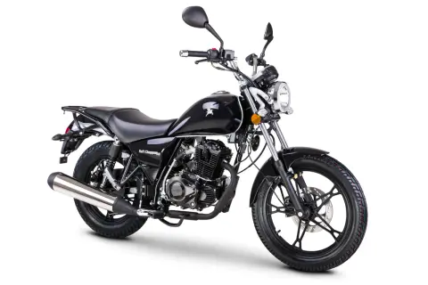 Czarny Romet Soft Chopper 125, gotowy do odblokowania pełnej mocy. Klasyczny styl i nowoczesne osiągi.