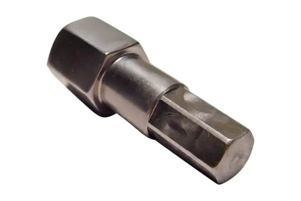 Metalowy bit imbusowy, idealny jako klucz do akumulatora.